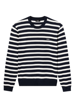 A.P.C. striped sweater - Blue