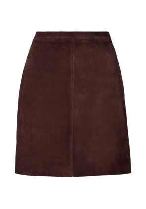 Stouls Lucie A-line suede mini skirt - Brown