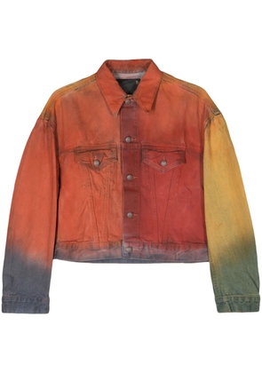 R13 Eli cropped denim jacket - Red