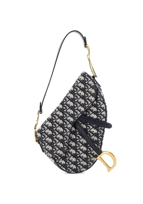 Christian Dior Pre-Owned Saddle Handbag Oblique Canvas Medium shoulder bag - Blue