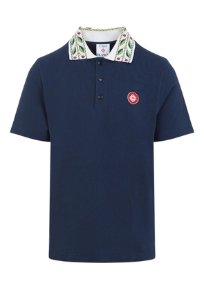 Casablanca Laurel cotton polo shirt - Blue