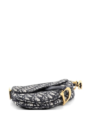 Christian Dior Pre-Owned Saddle Handbag Oblique Canvas Medium shoulder bag - Blue