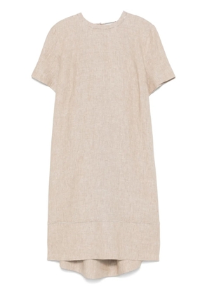 Peserico slub-texture midi dress - Neutrals