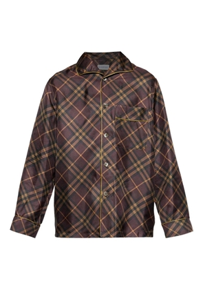 Burberry checked pocket shirt - Brown