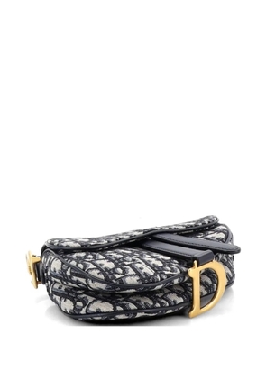 Christian Dior Pre-Owned Saddle Handbag Oblique Canvas Mini shoulder bag - Blue