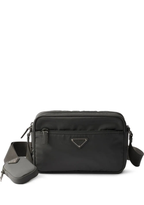 Prada zip pouch woven strap shoulder bag - Grey