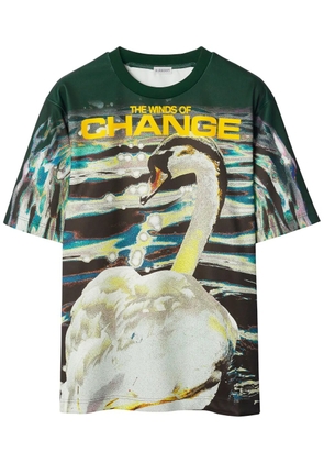 Burberry graphic-print crew-neck T-shirt - Green