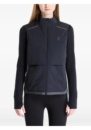 On zipped vest - Black