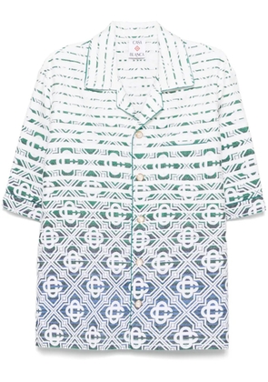 Casablanca monogram-gradient towelling shirt - Neutrals