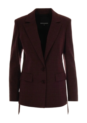 Patrizia Pepe checked-pattern blazer - Red
