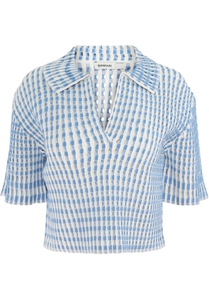 Simkhai Adley cropped polo top - Blue
