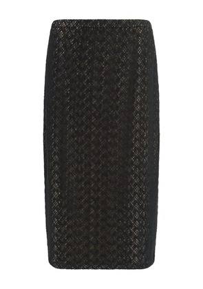 Vince diamond-lace midi skirt - Black