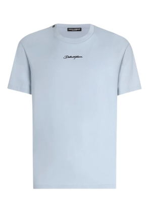 Dolce & Gabbana logo-print cotton t-shirt - Blue