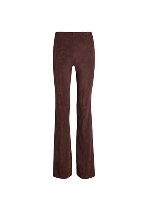 Stouls leather flared trousers - Brown