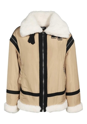 Karl Lagerfeld x Cara Delevingne faux-fur jacket - Neutrals