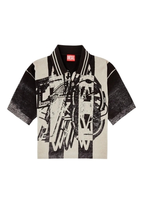 Diesel M-Oliba abstract-print polo shirt - Neutrals