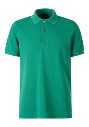 TOM FORD ribbed short-sleeve polo shirt - Green