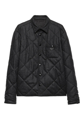 Prada quilted cashmere shirt jacket - Grey