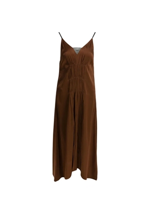 Prada V-neck midi dress - Brown