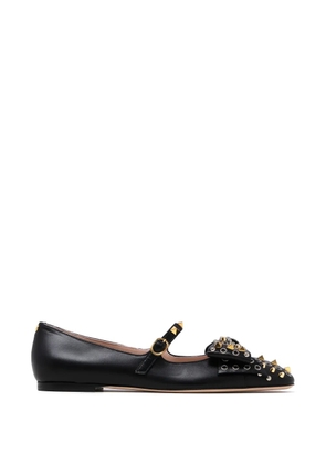 Valentino Garavani studded bow ballet flats - Black