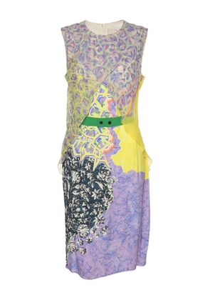 Peter Pilotto printed belted midi dress - Yellow