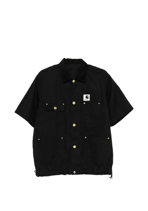 sacai x Carhartt corduroy-collar shirt - Black