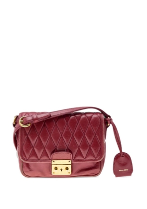 Miu Miu Pre-Owned quilted leather shoulder bag - Red