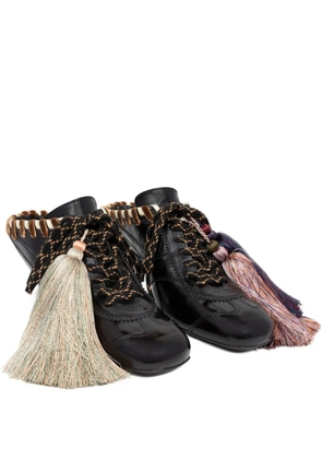 DRIES VAN NOTEN 60mm tassel-embellished mules - Brown