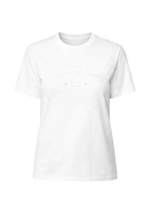 Elisabetta Franchi logo-detail T-shirt - White