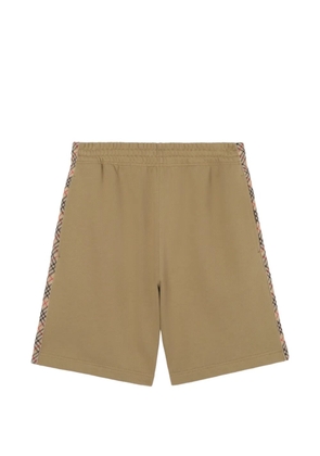 Burberry Check-trim cotton shorts - Neutrals