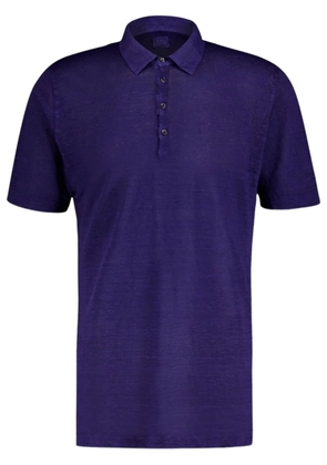 120% Lino linen polo shirt - Blue