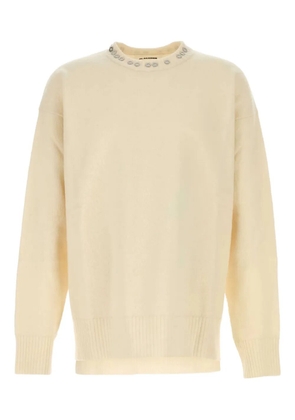 Jil Sander eyelet-detail crew-neck sweater - Neutrals