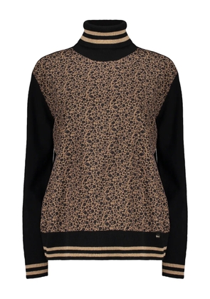 Herno printed high-neck sweater - Black
