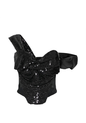 Vivienne Westwood Knot sequin embellished corset top - Black