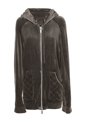 Marina Rinaldi drawstring hoodie - Brown