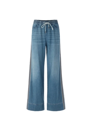 MARCCAIN drawstring wide-leg jeans - Blue