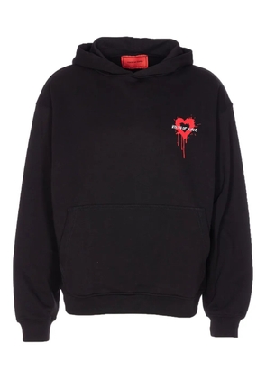 Vision Of Super heart-print hoodie - Black