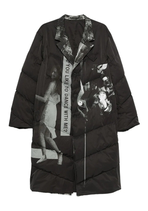 Yohji Yamamoto single-breasted padded coat - Black
