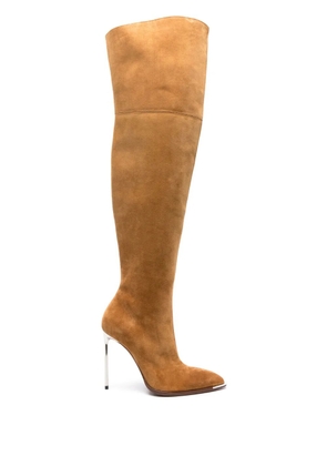 Bally Hedy 105mm suede boots - Neutrals