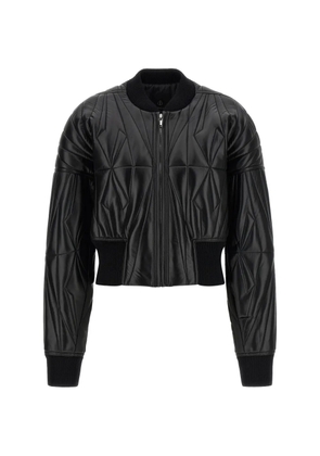 Rick Owens x Moncler quilted leather bomber jacket - Black