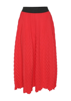 Maje pleated midi skirt - Red