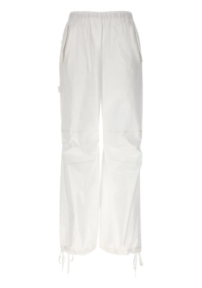 Nude straight-leg cargo pants - White