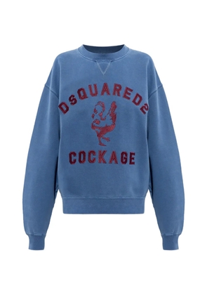 DSQUARED2 embroidered crew neck sweatshirt - Blue