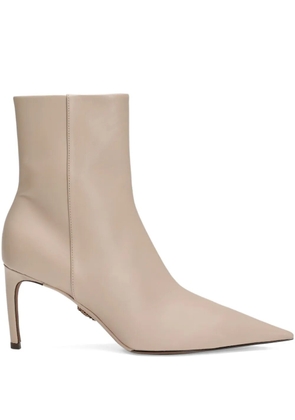 Dolce & Gabbana 75mm pointed-toe zip boots - Neutrals