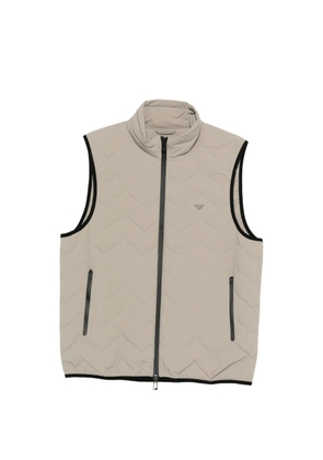 Emporio Armani chevron zip gilet - Neutrals