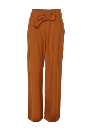 Oscar de la Renta Pre-Owned bow palazzo pants - Brown