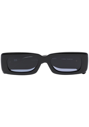 The Attico Mini Marfa rectangle-frame sunglasses - Black