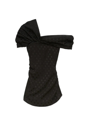 ISABEL MARANT Esen polka-dot draped top - Black