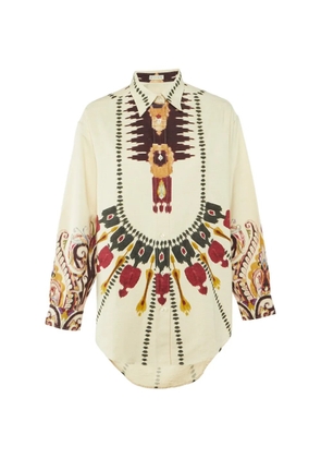 Etro Pre-Owned oversized printed shirt - Neutrals