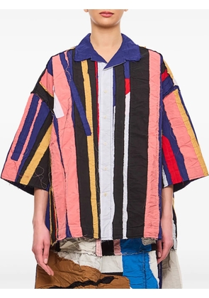 Casey Casey patch-design cotton shirt - Pink